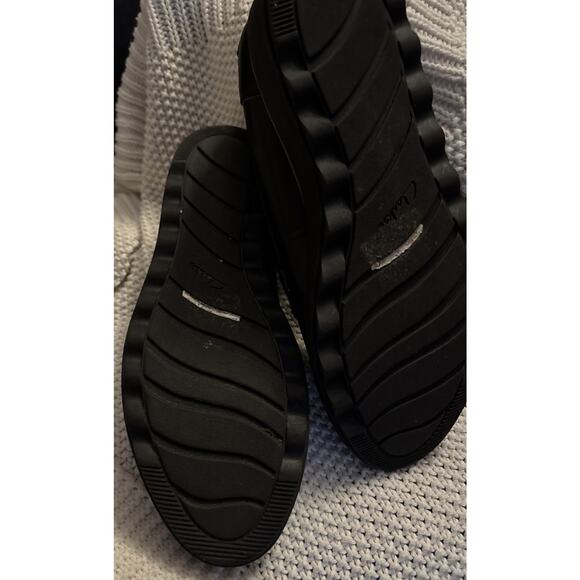 Clarks Sharon Gracie Shoes Womens Size 8 Black Leather Loafer Comfort Platform - Picture 8 of 9